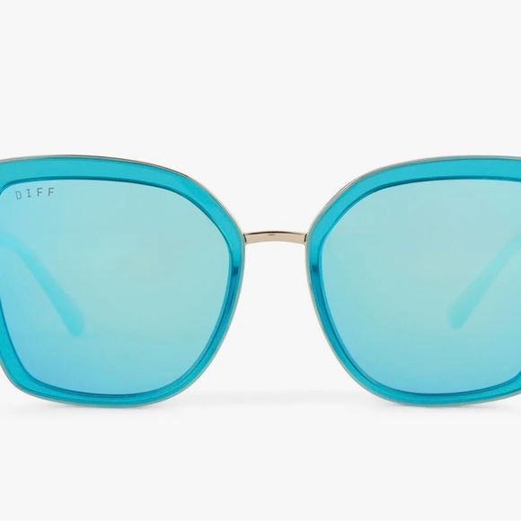 DIFF sunglasses oversized cateye turquoise Clarisse - Picture 9 of 16